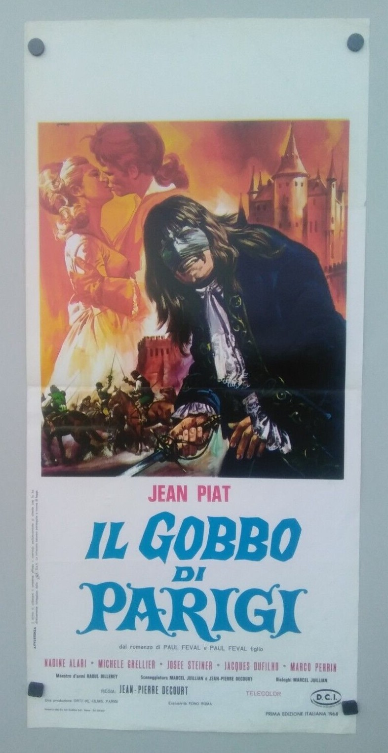 Locandina originale film Il gobbo di Parigi (1966) - Regia di Jean Pierre Decourt