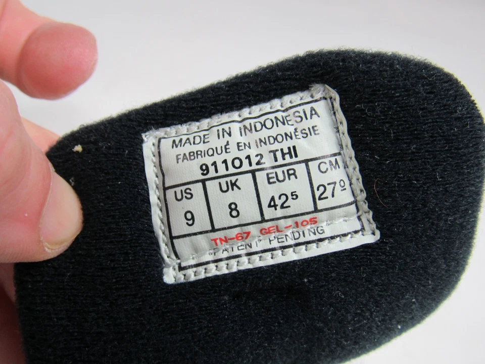 Tênis de corrida NOS vintage anos 90 Asics Gel TN-67 Gel-105 tamanho 9 masculino Lyte Saga Deadstock - Imagem 4 de 4