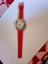 Steel buckle red rubber 20mm divers vintage watch strap 1960s NOS Trident Swiss