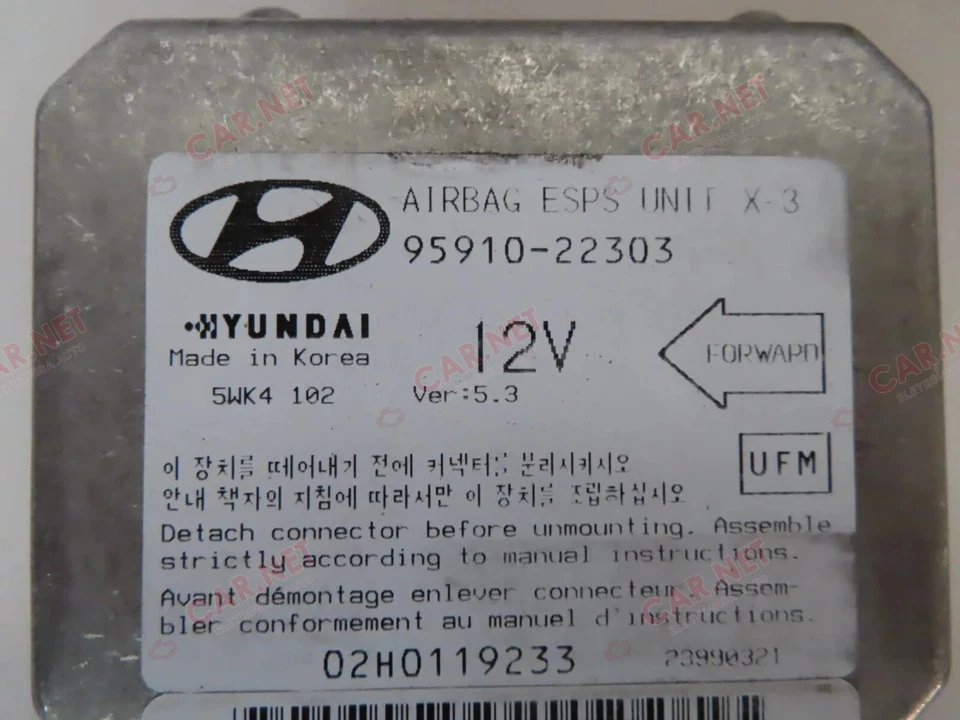 95910-22303 5WK4102 CENTRALINA SENSORE AIRBAG ESPS UNIT SRS HYUNDAI ACCENT I X-3 - Immagine 3 di 4