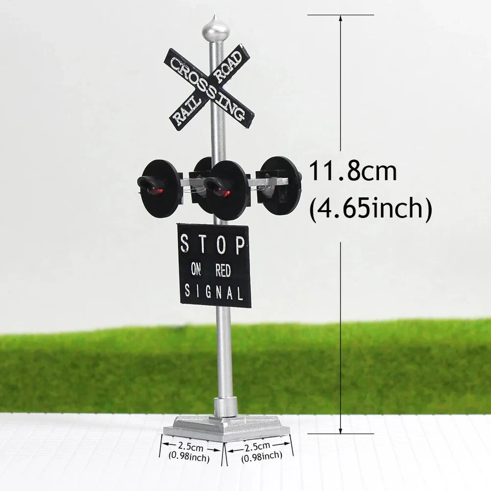 EveModel [JTD436RP-1] HO Railroad Train/Track Crossing Sign (4 Heads LED) NEW! - Image 3 of 4