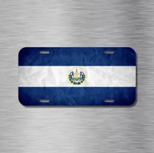 El Salvador Flag Bandera San Salvador Vehicle License Plate Front Auto Tag NEW