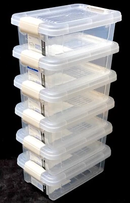 Aufbewahrungsbox mit Deckel 6er Set 1,5 Liter Kunststoffbox Plastikbox Box - Bild 1 von 4