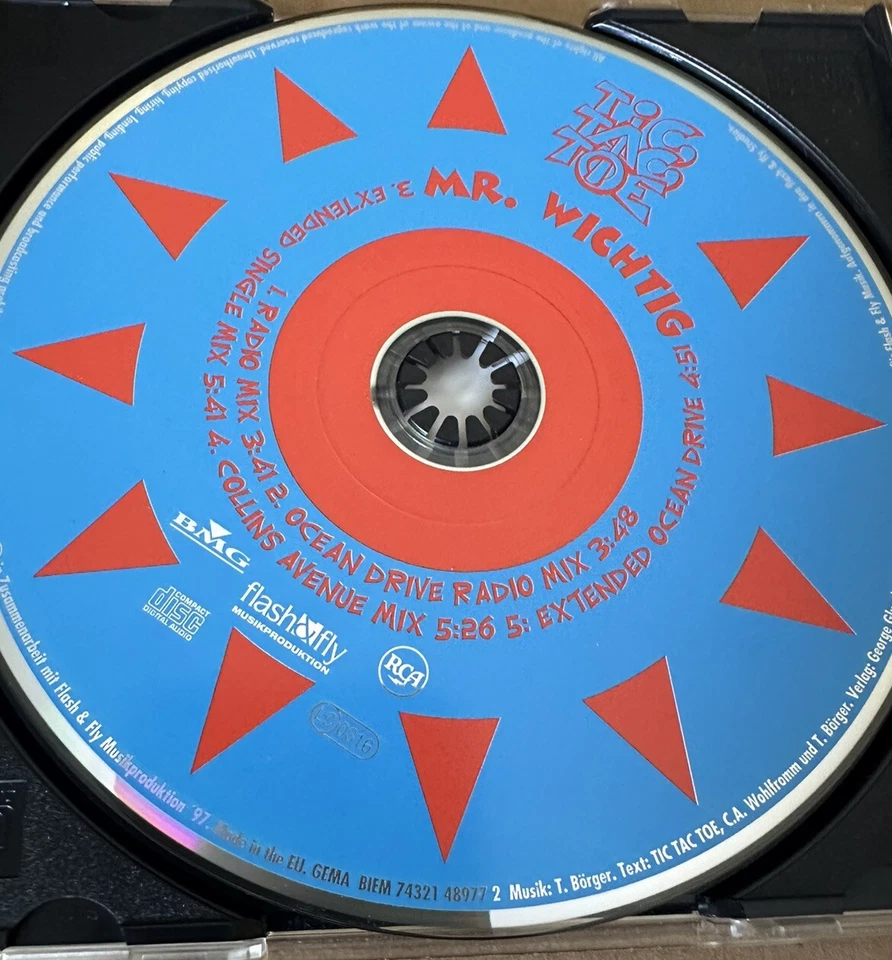 Tic Tac Toe - Mr. Wichtig Single von 1997, Radio, Disco, Dancen, Musik, Auto Sun - Bild 2 von 3