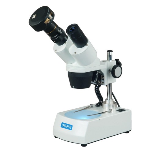 OMAX 20X-40X Dual LED Binocular Stereo Microscope+1.3MP Camera+Cleaning Pack - Picture 3 of 10