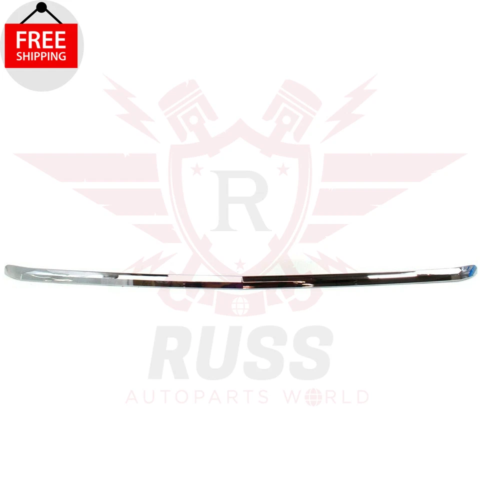 New Front Grille Hood Molding Trim Chrome Fits 2007-2010 Chevy Silverado 2500HD Foto 3 de 4