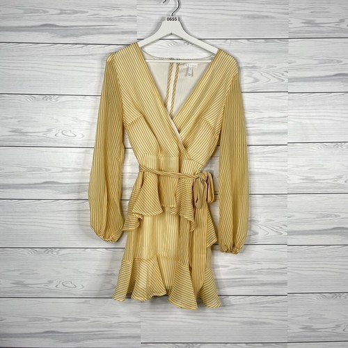 Leith Long Sleeve Wrap Front Minidress 