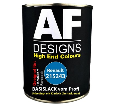 500ml Autolack für Renault 215243 Bleu De Monaco Metallic  Autolack Spritzfertig