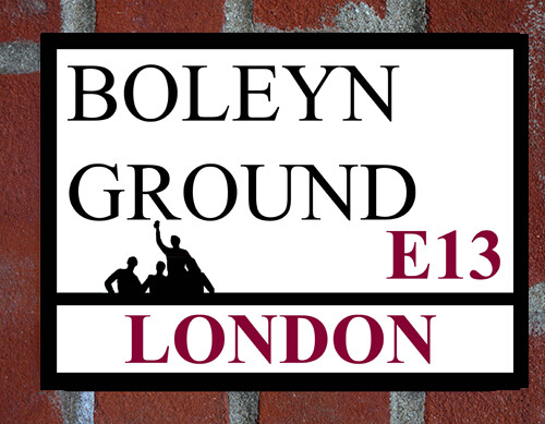 WEST HAM BOLEYN GROUND Metal Street  Sign FOOTBALL  Man cave Gift MOORE 1966  - Bild 1 von 1