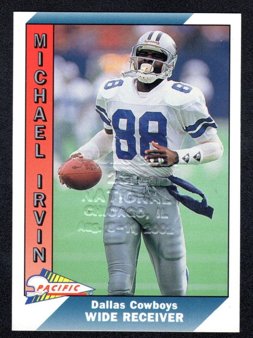 Michael Irvin Embossed 1991 Pacific Football Card #97 National Convention A-01
