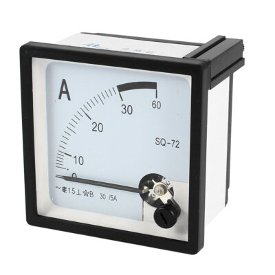 Lab AC 0-30A Rectangle Current Testing Panel Ampere Meter Ammeter 72mm x 72mm