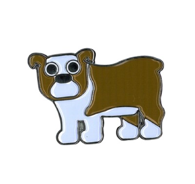 Spilla da bavero in peltro con cane Labrador Retriever e