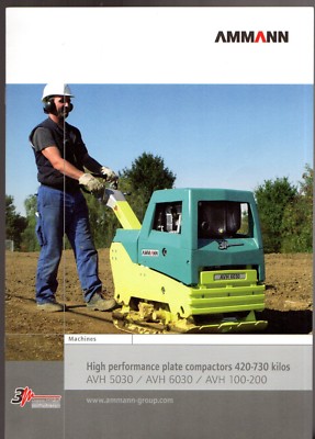 Ammann High Performance Plate Compactors 420-730 Kilos 2010 UK Market Brochure