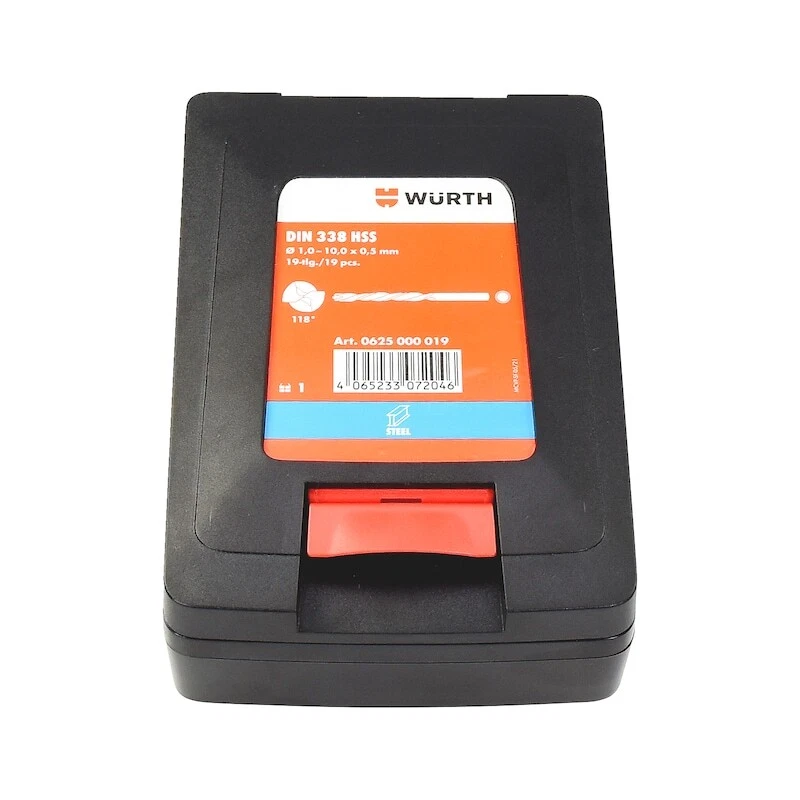 Punte Trapano per Acciaio Ferro Set 19pz 1-10mm  - WÜRTH 0625000019 - Immagine 3 di 4