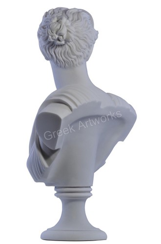 Artemis Diana Bust Head Greek Roman Goddess Statue Handmade Sculpture 19.88 in - Picture 5 of 9