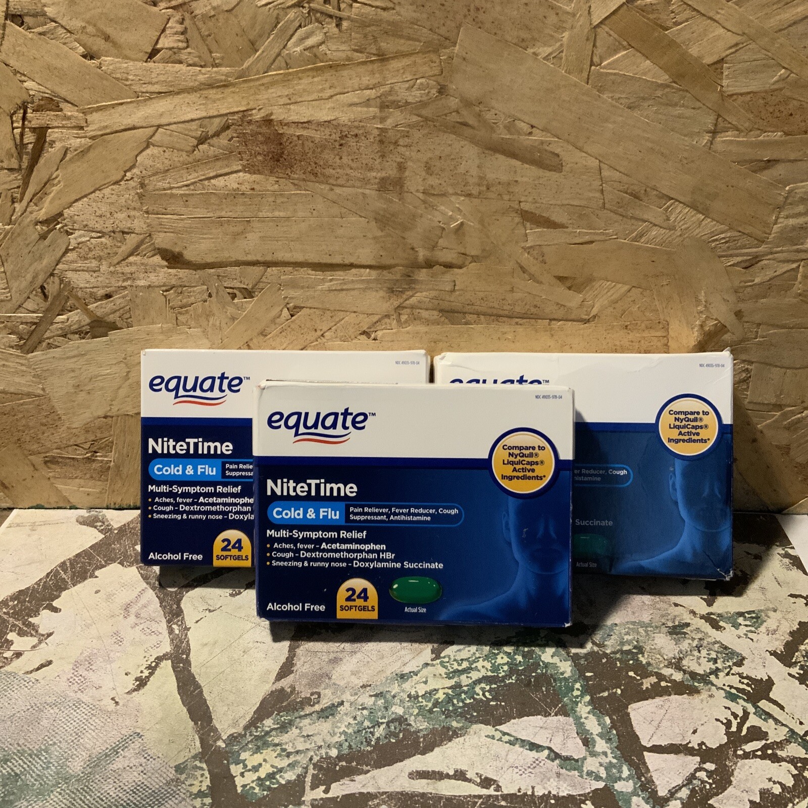 Sobriety Calendar 2023 2 Equate Nitetime Cold Flu Multi-Symptom Relief Softgels,24 Ct Ea (Exp 2023+)  - American-