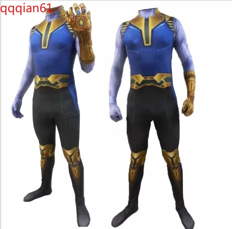 Vengadores Thanos Halloween Disfraz Juegos con disfraces Mono Traje Máscara Zentai Adulto/Niños