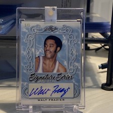 2020 Leaf Signature Series Walt Frazier AUTO Platinum Blue 1/1 Knicks