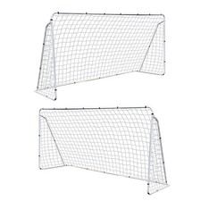 Set of 2 12' 6' Soccer Goals for Backyard with Net Practice Training Soccer Net