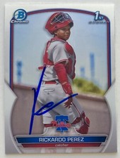 RICKARDO PEREZ RC SIGNED IP 2023 1ST BOWMAN CHROME PROSPECTS BCP-27 ROOKIE AUTO