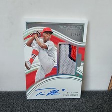 2023 Panini Immaculate baseball Tink Hence # 13/25 prospect patch auto card