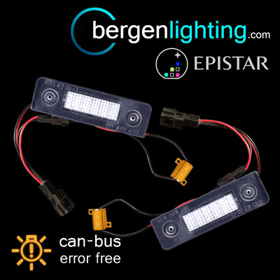Für Skoda Octavia ab 2008 Roomster 2006-2010 18 LED Kennzeichenbeleuchtung Lampe Paar