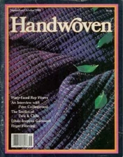 Handwoven magazine sept/oct 1988: cover-up, jackets, handbag, rug, placemats +