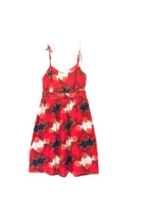 Ann Taylor Floral Print Cotton Sundress lined size 4 Spaghetti Straps