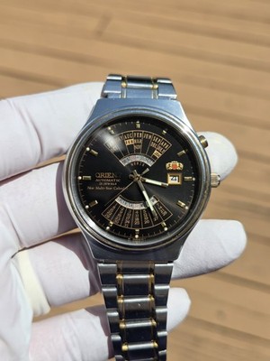 Vintage 1990's Orient College Automatic Perpetual Calendar Runs Great 