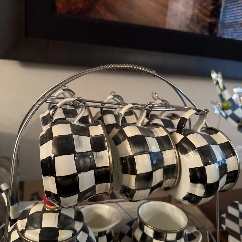 Juego de té MacKenzie-Childs Courtly Check para 6 Foto 4 de 4