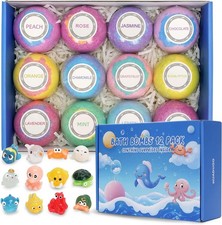 12Pcs, Bath Bomb ,Gift Set,With Surprise, Toys Inside, Bath Bombs for Kids
