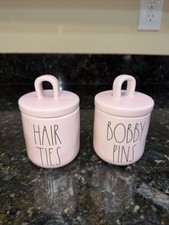 Rae Dunn Artesian Collection by Magenta Pink Hair Ties and Bobby Pins Holders