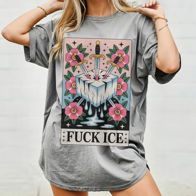 Fck ICE Comfort Colors  T-Shirt   Rebel Punk Activist Graphic Tee