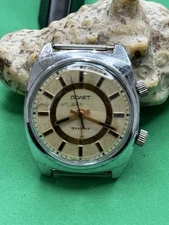 Vintage Poljot Dual Crown Watch – Inner Rotating Bezel – 18 Jewels – USSR