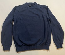 Arrow USA 1851 Blue Crewneck Pullover Sweater 100 Cotton Men  s Medium PRE OWNED