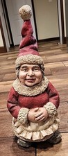 Mrs Claus Garden Gnome Christmas Holiday Decoration Indoor Outdoor 18in Gift