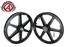 Altaline 20 Gt Style Bmx Mag Wheel Black 6-spoke Front Or Rear Coaster 38 Axle