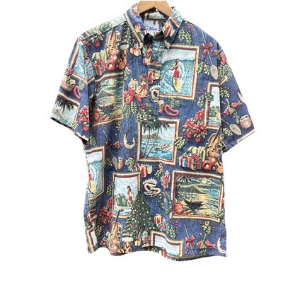 Reyn Spooner 2011 Macys Mele Kalikimaka Collectible Christmas Hawaiian Shirt M