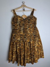 Deadly Dames by Micheline Pitt Gorgeous Tiger Print Skirt Top Set 2XL EUC Rare