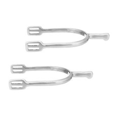 Centaur Stainless Steel Ladies' 7/8 in Knob End Spurs Equestrian, 1 Pair