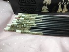 VintageJapanese 19 Lacquer Abalone Hair Stick Set in Black Lacquer Box — photo 2