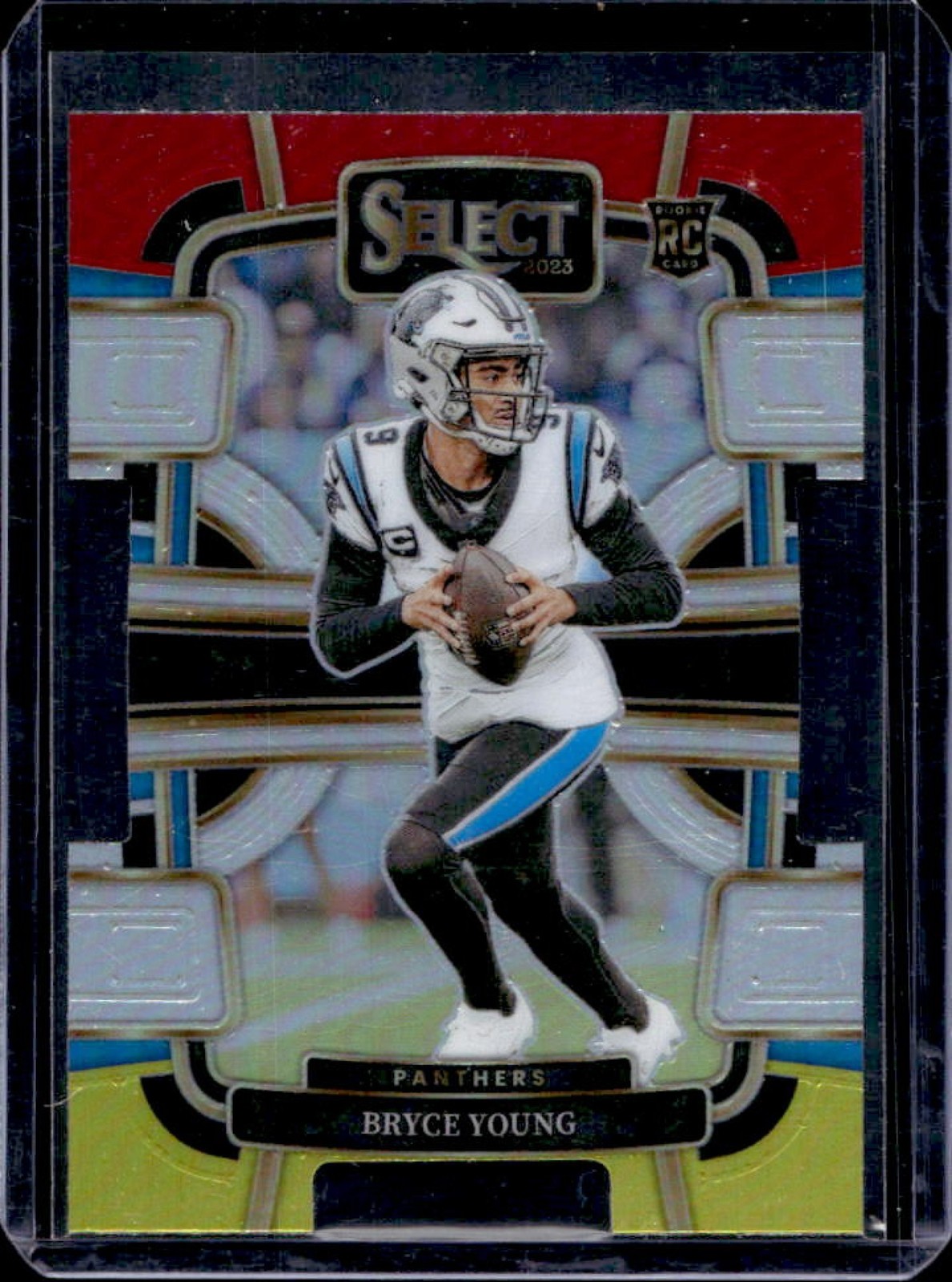 2023 Panini Select Bryce Young RC Red and Yellow Prizm Die Cut Concourse #14