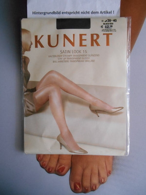 Kunert Satin Look Strumpfhose 15 DEN Gr. 38 - 40 Schwarz  # 2764