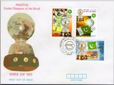 Cricket World Cup 1992 Australia final Pakistan/England FDC Imran Khan