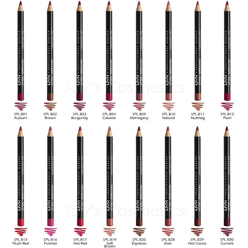 6 NYX Slim Lip Pencil / lip Liner - SPL ""Pick Your 6 Color"" Joy's cosmetics