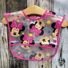minnie mouse bib with pouch