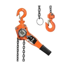 Manual Lever Hoist Chain 10FT 3/4 Ton 1650lbs Chain Come Along Block Hoist Ra...