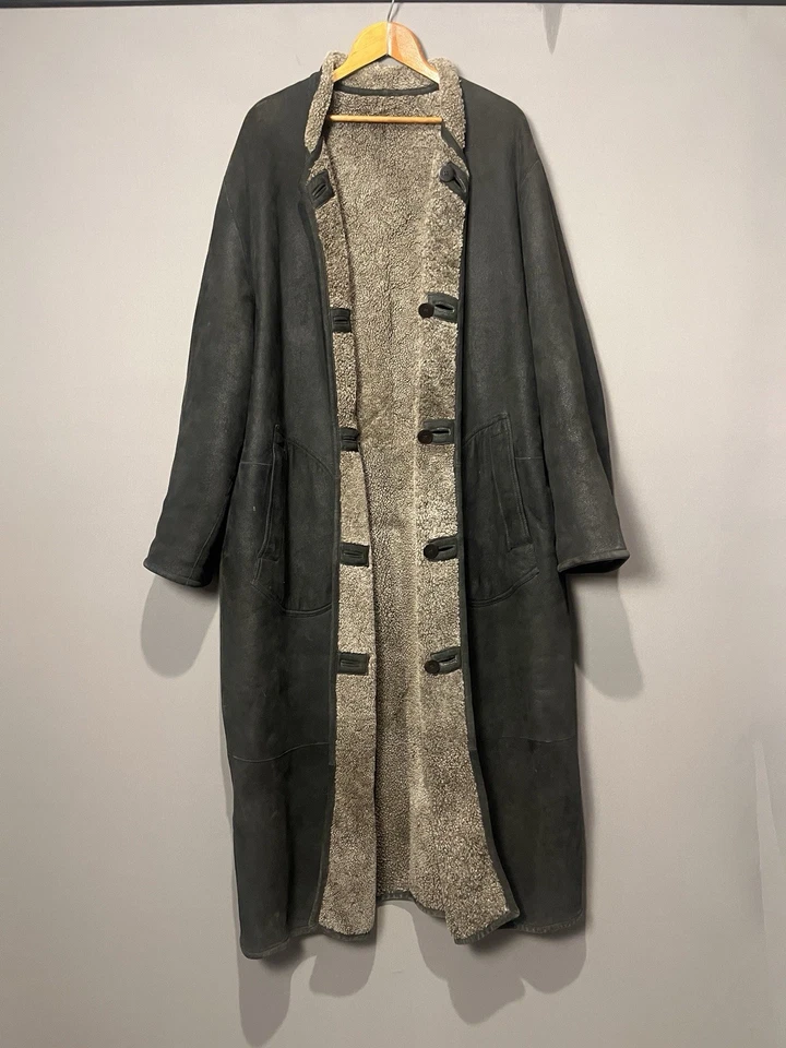 Abrigo de piel de oveja reversible hasta el suelo Donna Karan (grande para hombre) 100 % piel de oveja Foto 4 de 4