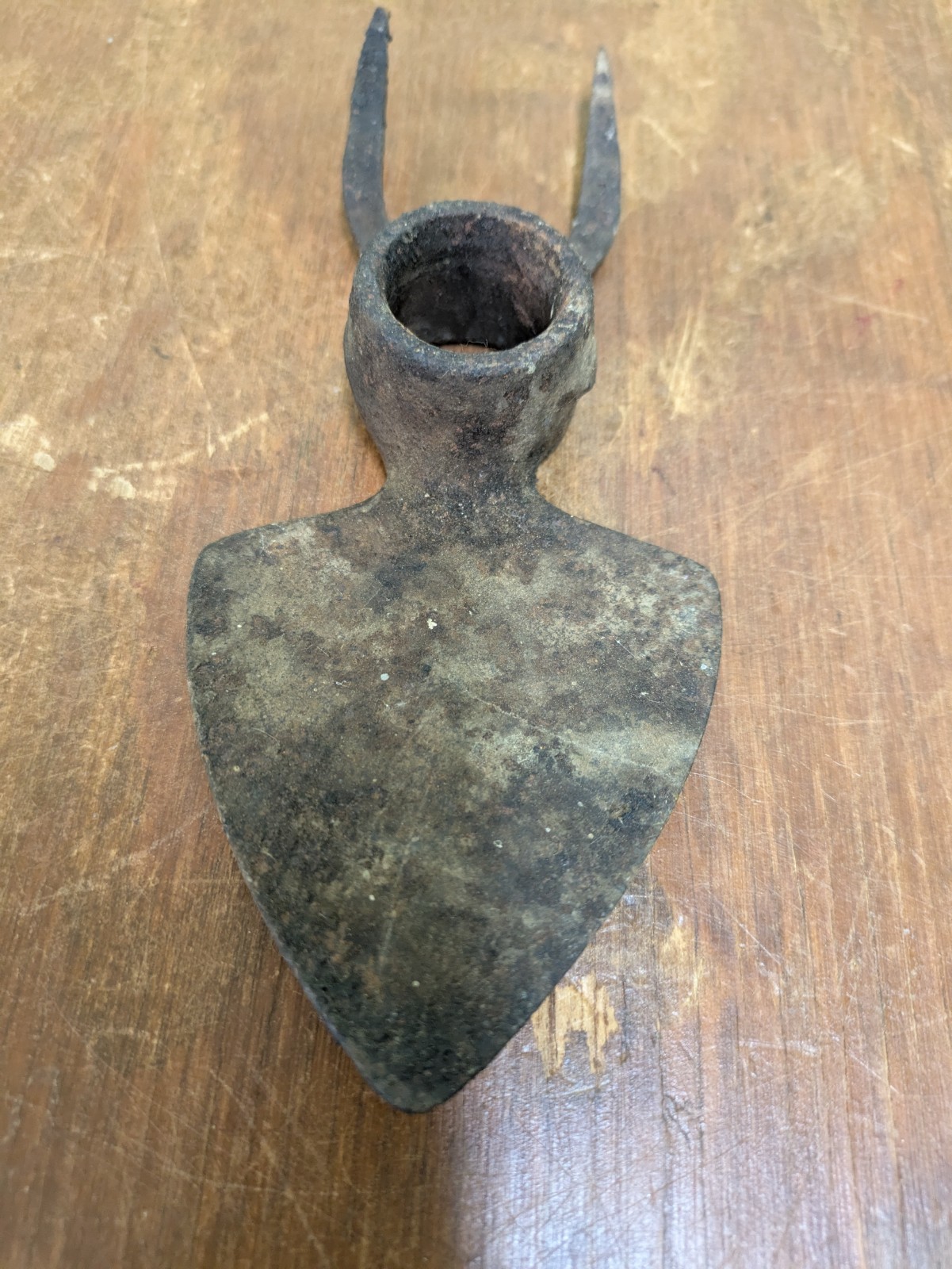 Two Primitive Rustic Grub Hoe Mallet Pick Garden Tool Heads