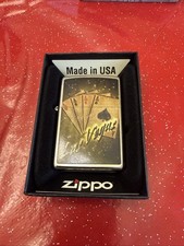 New Colorful Las Vegas Four Aces Wind Proof Zippo Lighter. Free Shipping FRESHIP